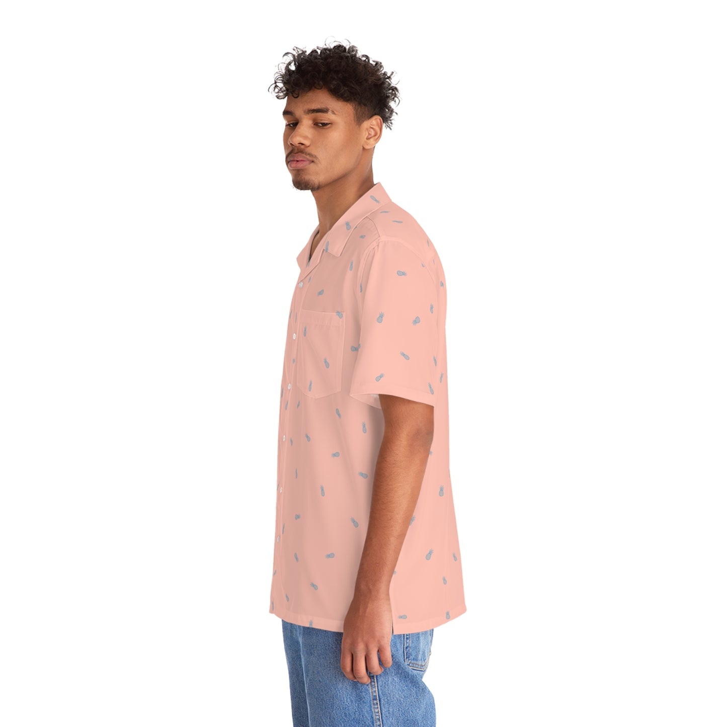 Men's Hawaiian Shirt Pink