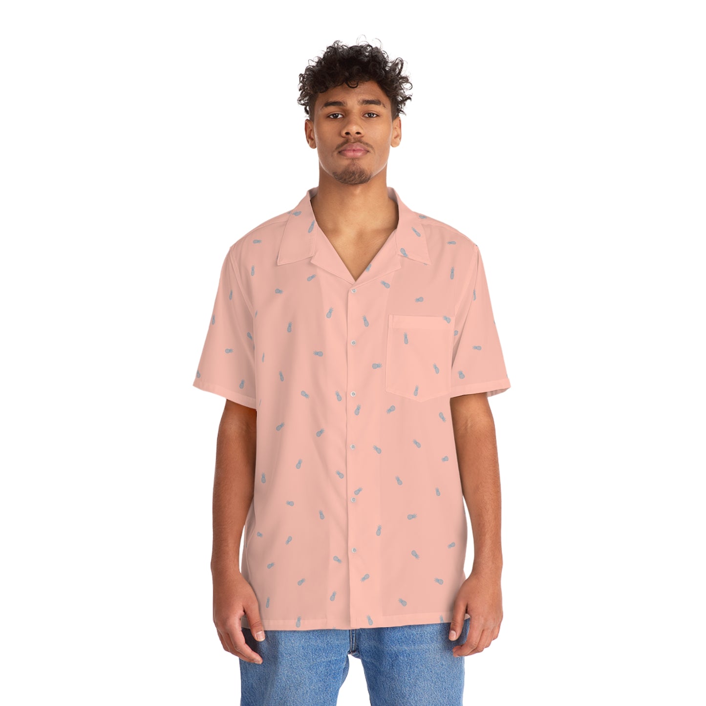 Men's Hawaiian Shirt Pink