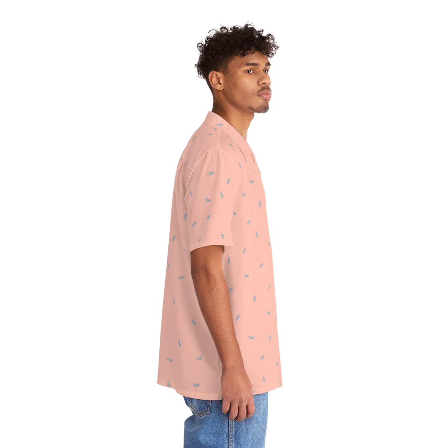 Men's Hawaiian Shirt Pink